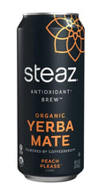 Steaz Organic Yerba Mate Peach Please 12x 16 oz Can