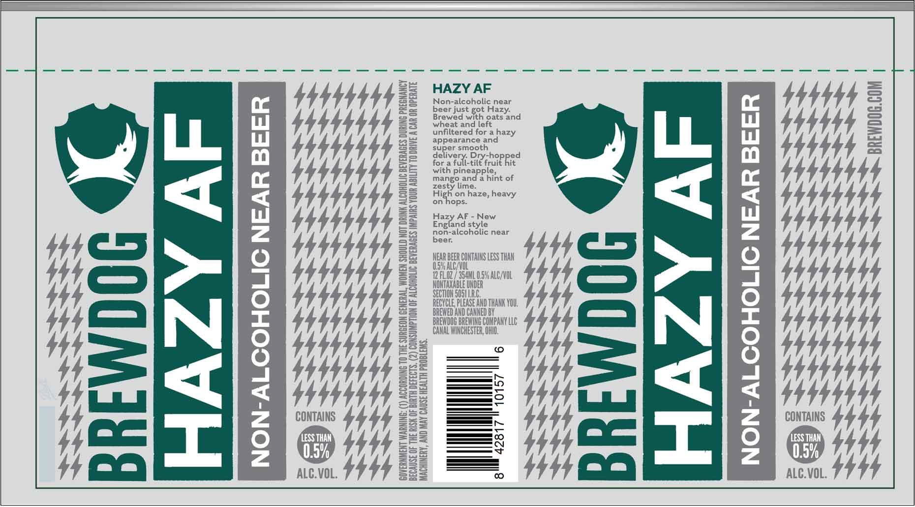 BREWDOG HAZY AF NON-ALCOHOLIC IPA 4/6PK CANS 12 oz (24)