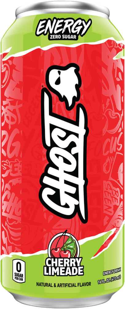 Ghost Cherry Limeade 12 Pack (16 oz Cans)
