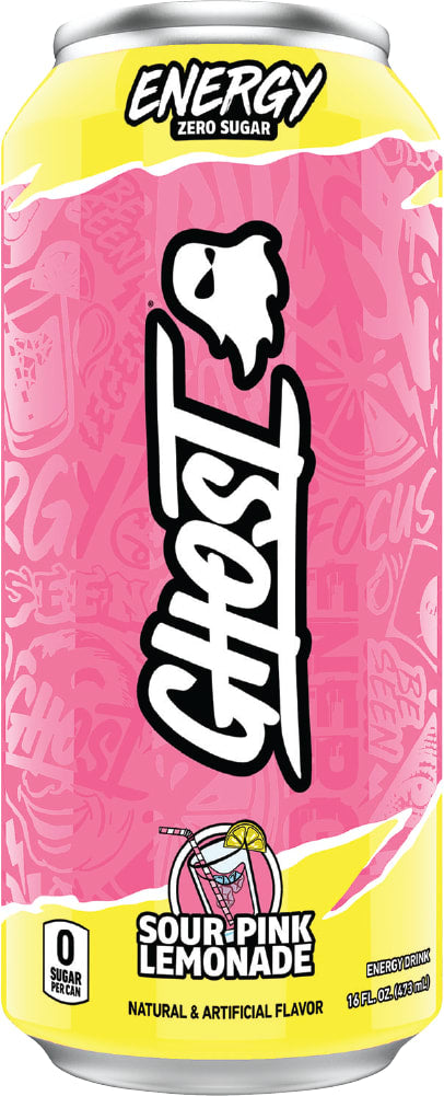 Ghost Pink Lemonade 12 Pack (16 oz Cans)