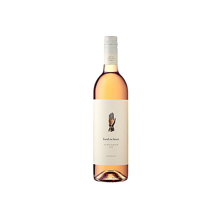 HAND ON HEART ROSE WINE CALIFORNIA 2020 NON ALCOHOLIC 750ML